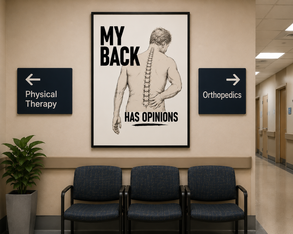 My Back Has Opinions | Framed Poster